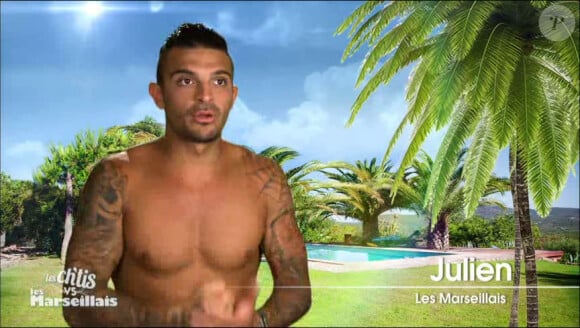 Julien dans Les Ch'tis vs Les Marseillais sur W9, le mardi 3 juin 2014