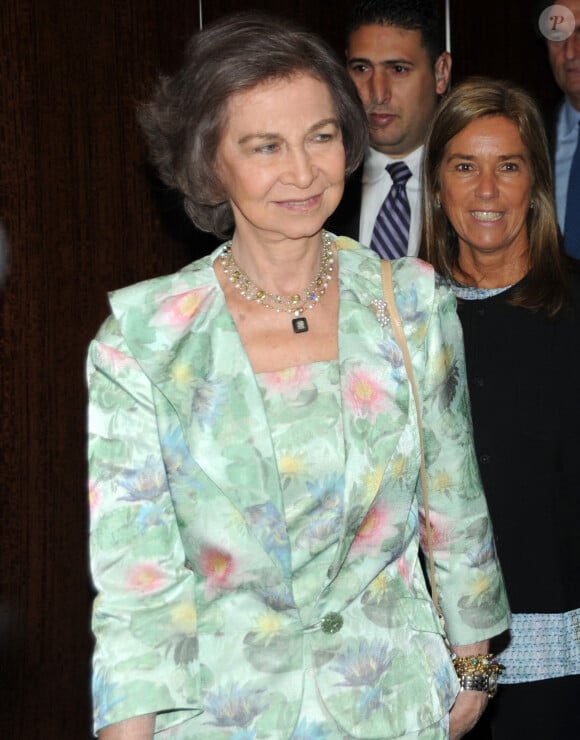 La reine Sofia d'Espagne au siège des Nations unies à New York le 3 juin 2014