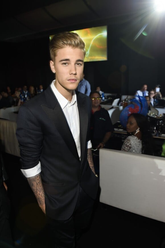 Justin Bieber lors de la soirée ''Amber Lounge U Nite Monaco 2014'' au Sea Club de l'hôtel Le Méridien à Monaco, le 23 mai 2014.