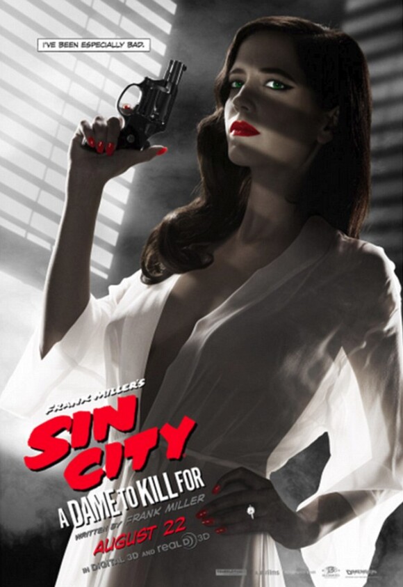 La version allégée de l'affiche censurée de Sin City : J'ai tué pour elle (A Dame To Kill For).