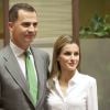 Felipe d'Espagne et sa femme Letizia lors des European Business Awards for the Environment à Madrid le 5 juin 2014. L'héritier de Juan Carlos Ier sera proclamé roi le 19 juin 2014.