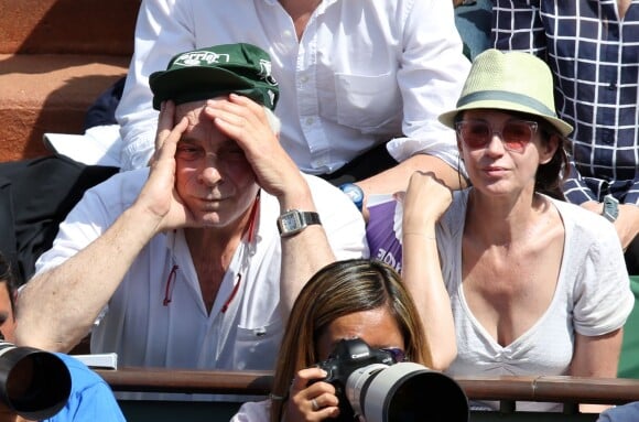 Jacques Weber et Zabou Breitman assistent à la finale dame des Internationaux de France de tennis de Roland Garros à Paris le 7 juin 2014