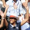 Najat Vallaud-Belkacem assiste à la finale dame des Internationaux de France de tennis de Roland Garros à Paris le 7 juin 2014