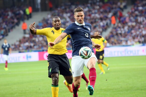 Olivier Giroud lors du match France-Jamaïque à Lille le 8 juin 2014.