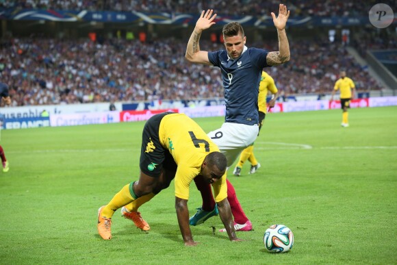 Olivier Giroud lors du match France-Jamaïque (8-0) à Lille le 8 juin 2014