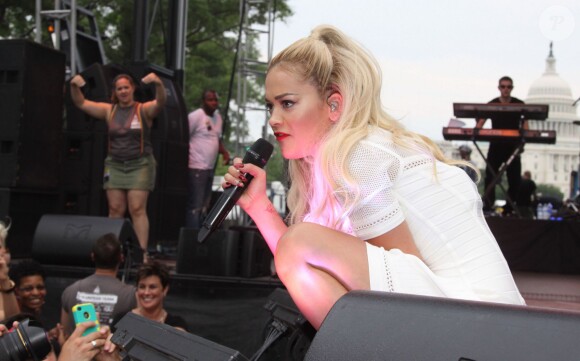 Rita Ora en concert lors du Capital Pride Festival à Washington, le 8 juin 2014.
