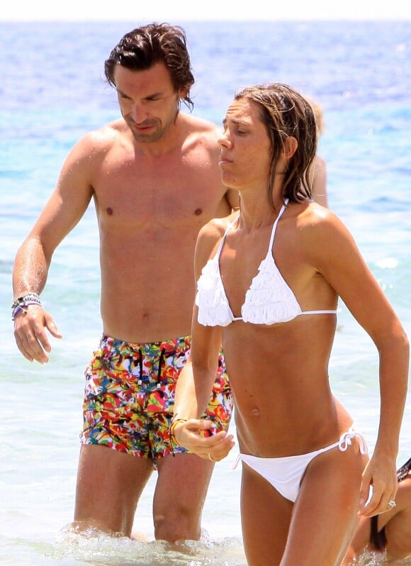 Exclusif - Andrea Pirlo et son épouse Deborah à Ibiza le 7 juillet 2012.