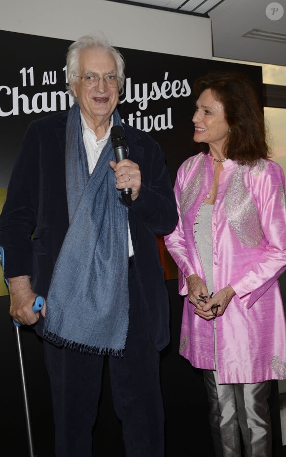 Bertrand Tavernier et Jacqueline Bisset lors de la soirée d'ouverture du 3e Champs-Elysées Film Festival 2014 à Paris, le 10 juin 2014.