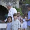 La princesse Isabella et le prince Christian. La famille royale de Danemark s'est réunie au château de Cayx (Lot), en France, le 11 juin 2014 autour du prince Henrik pour fêter ses 80 ans.