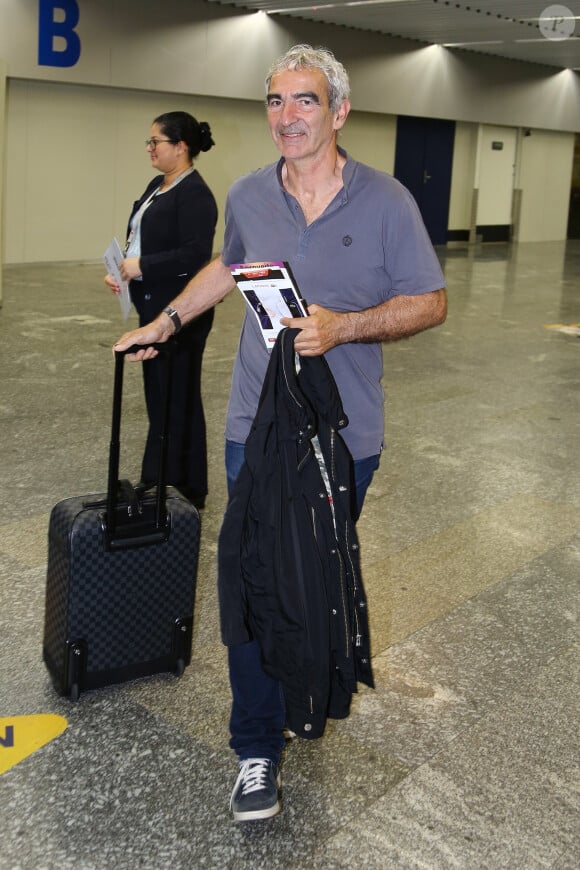 Raymond Domenech lors de son arrivée à Rio de Janeiro, le 11 juin 2014 pour commenter la Coupe du monde