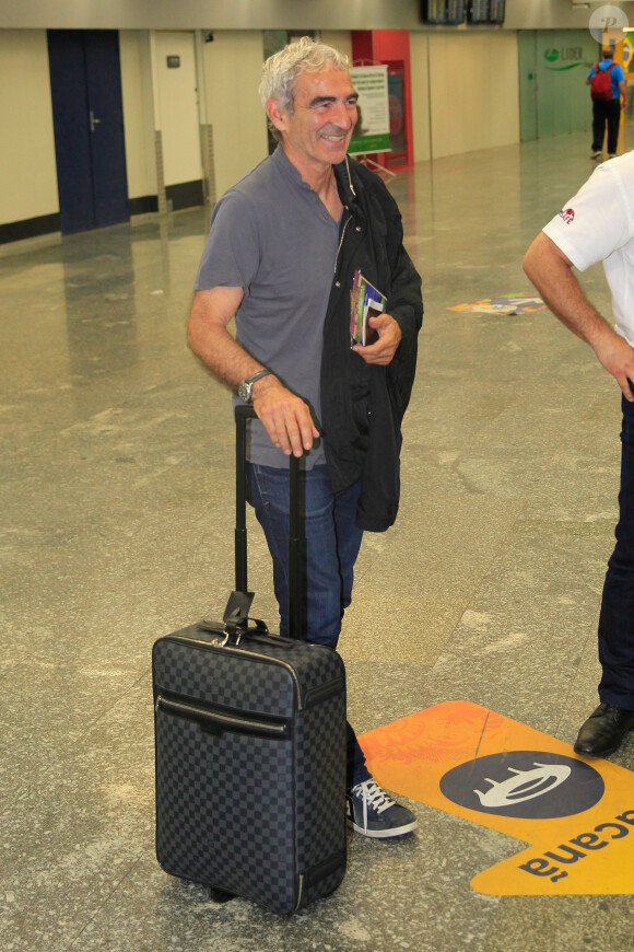 Raymond Domenech lors de son arrivée à Rio de Janeiro, le 11 juin 2014 pour commenter la Coupe du monde