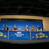 Claudia Leitte, Pitbull et João Jorge Rodrigues président de Olodum lors d'une conférence de presse pour l'ouverture de la Coupe du monde 2014 au Brésil à São Paulo le 11 juin 2014