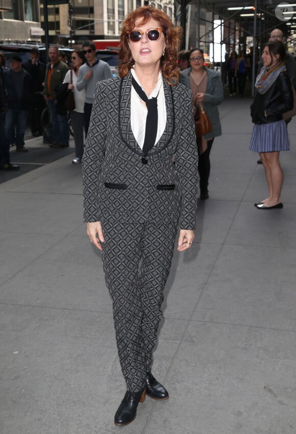 Susan Sarandon arrive à la présentation du "Variety Power Of Women: New York" par le FYI au Cipriani, sur la 42e rue à New York, le 25 avril 2014.