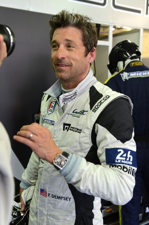 Patrick Dempsey lors des essais des 24H du Mans, le 1er juin 2014 au Mans