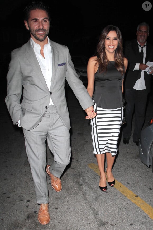 Eva Longoria et son petit ami José Antonio Baston à Hollywood, le 12 juin 2014. 