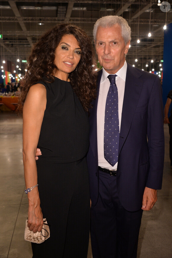 Afef Jnifen, Marco Tronchetti Provera lors du dîner "Convivio 2014" à Milan, le 12 juin 2014.