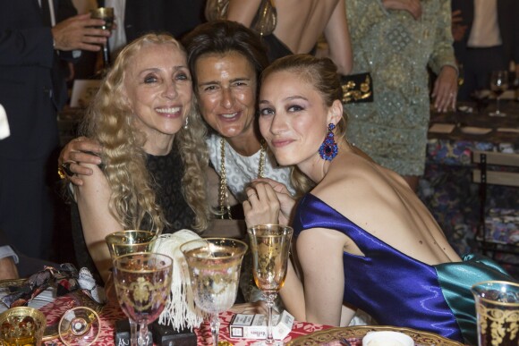 Franca Sozzani, Francesca Ruffini, Beatrice Borromeo lors du dîner "Convivio 2014" à Milan, le 12 juin 2014.