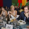 Michelle Hunzinker et son amoureux Tomaso Trussardi lors du dîner "Convivio 2014" à Milan, le 12 juin 2014.