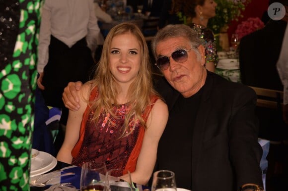 Carolina Kostner, Roberto Cavalli lors du dîner "Convivio 2014" à Milan, le 12 juin 2014.