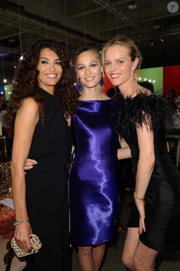 Afef Jnifen, Beatrice Borromeo, Eva Herzigova lors du dîner "Convivio 2014" à Milan, le 12 juin 2014.