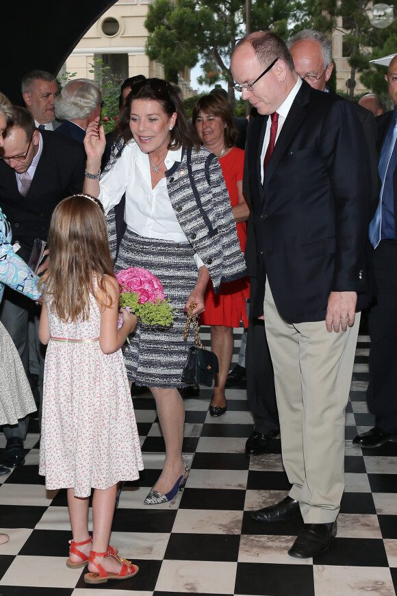 Le prince Albert II de Monaco et la princesse Caroline de Hanovre ont procédé le 14 juin 2014 à la réouverture de la Roseraie Princesse-Grace et assisté au 47e concours international de bouquets. Deux semaines après l'annonce officielle de sa grossesse, la princesse Charlene était également présente, pour baptiser une rose à son nom.