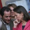 Ségolène Royal auprès de son frère Antoine en visite en Champagne dans le cadre de sa campagne présidentielle, le 12 avril 2007.