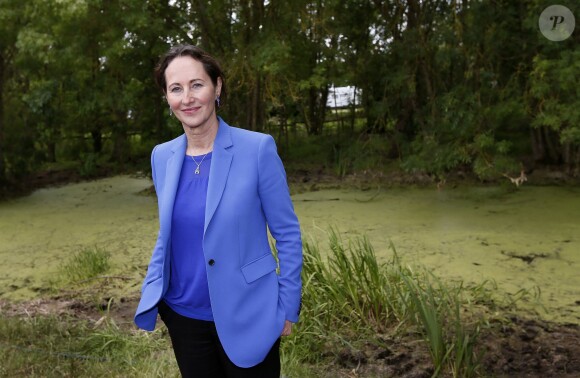 Au lendemain des obsèques de son frère Antoine, Ségolène Royal au Marais Poitevin à Coulon, le 15 juin 2014.