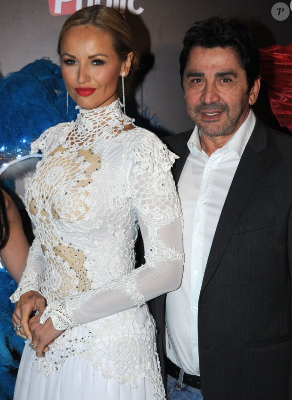 Exclusif - Adriana Karembeu et son compagnon André Ohanian lors de la finale du Top Model Belgium à Mons en Belgique, le 8 décembre 2013. 