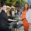 Stacy Keibler, enceinte, assite à un barbecue à Los Angeles, le 17 juin 2014.