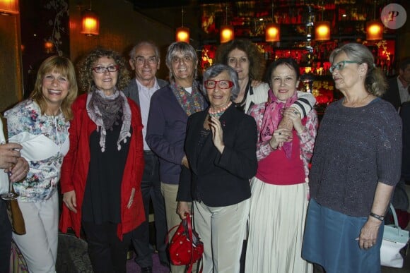 Exclusif - Stone, Mireille Dumas, François de Closets, Mario d'Alba, Françoise Xenakis, Noëlle Châtelet, Irene Frain et Véronique Neiertz au dîner avec les membres du comité d'honneur de l'ADMD (l'Association pour le Droit de Mourir dans la Dignité) au Buddha Bar à Paris, le 17 juin 2014.