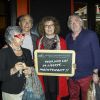 Exclusif - Françoise Xenakis, François de Closets, Mireille Dumas et Christian Rauth au dîner avec les membres du comité d'honneur de l'ADMD (l'Association pour le Droit de Mourir dans la Dignité) au Buddha Bar à Paris, le 17 juin 2014.