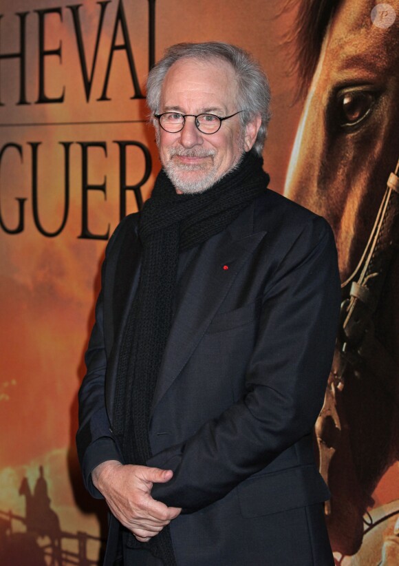 Steven Spielberg à Paris, le 9 janvier 2012.