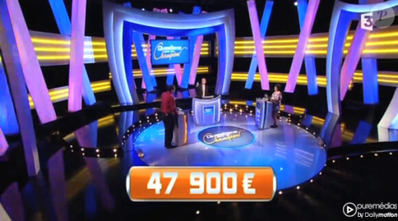 Jean-Philippe Kosmala remporte 47.900 euros, le gain record de l'histoire de Questions pour un champion, sur France 3, le 18 juin 2014