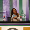 Marion Bartoli lors d'une conférence de presse à Wimbledon, le 22 juin 2014