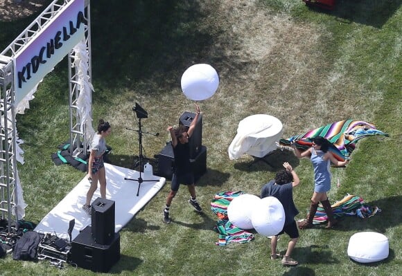 Exclusif - Kendall Jenner, Jaden Smith et Kylie Jenner - Les amis et la famille étaient réunis chez Kourtney Kardashian pour assister à "Kidchella", la fête du premier anniversaire de North West, la fille de Kim Kardashian et son mari Kanye West à Calabasas, le 21 juin 2014.