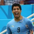  Luis Suarez le 19 juin 2014 apr&egrave;s une victoire contre l'Angleterre en Coupe du monde au Br&eacute;sil.&nbsp; 