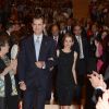 Le roi Felipe VI et la reine Letizia d'Espagne assistent à la remise du prix de la Fondation Prince de Gérone en Espagne le 26 juin 2014.