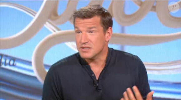 Benjamin Castaldi, invité sur le plateau du Tube de Canal+, le samedi 28 juin 2014.
