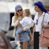 Exclusif  - Kate Hudson, Matt Bellamy, leurs fils Ryder Robinson et Bingham Hawn Bellamy, passent leurs vacances en famille à Ibiza. Le 20 juin 2014.
