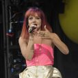  Lily Allen en concert lors du 1er jour du Festival de Glastonbury en Angleterre, le 27 juin 2014. 