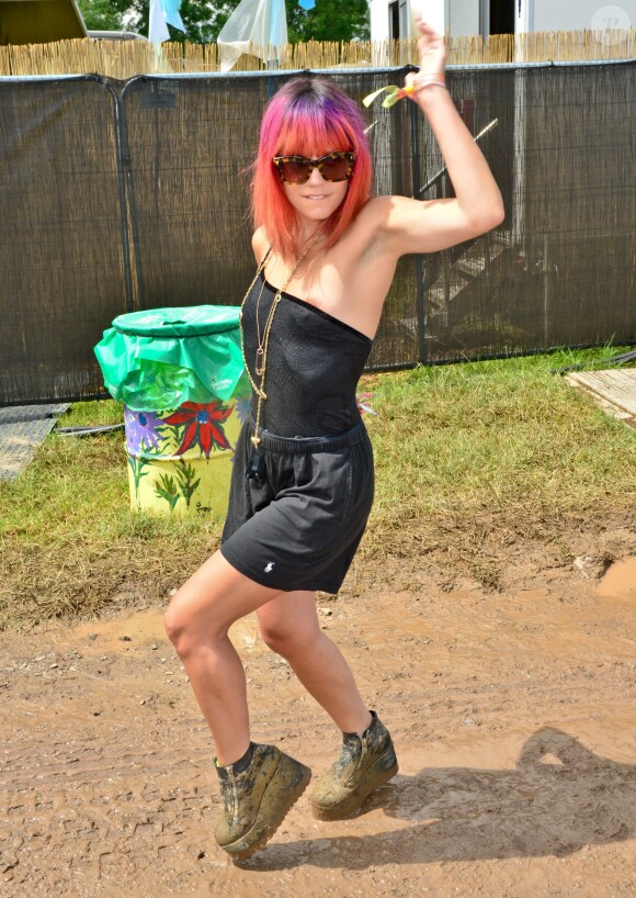 Lily Allen lors du Festival de Glastonbury en Angleterre, le 28 juin 2014.