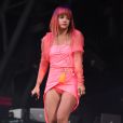  Lily Allen en concert dans le cadre du Festival de Glastonbury en Angleterre, le 28 juin 2014. 