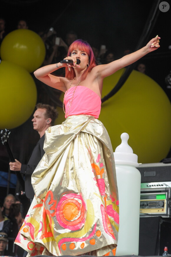 Lily Allen lors du Festival de Glastonbury en Angleterre, le 28 juin 2014.
