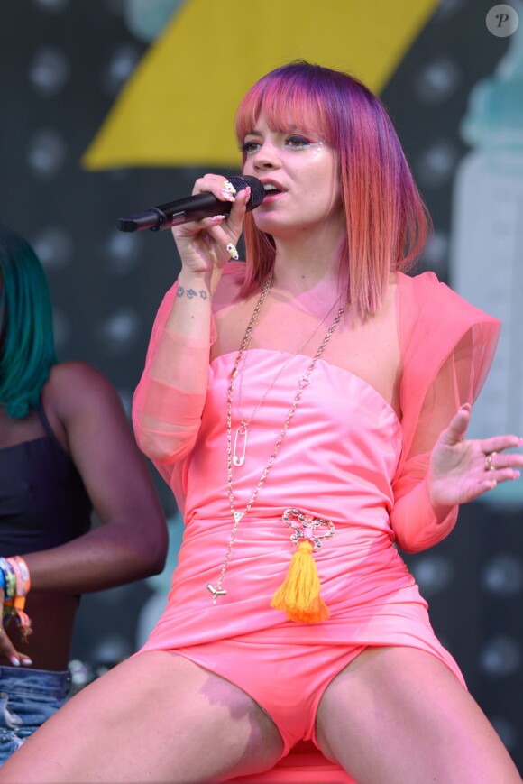 Lily Allen lors du Festival de Glastonbury en Angleterre, le 28 juin 2014.