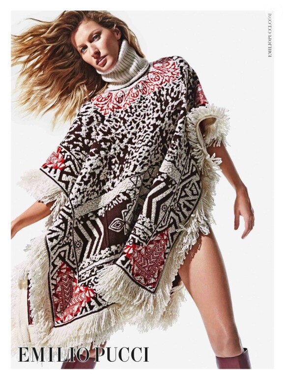 Gisele Bündchen photographiée par Mario Sorrenti pour la campagne automne-hiver 2014-15 d'Emilio Pucci.