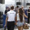 Jenson Button et sa fiancée Jessica Michibata lors du Grand Prix du Canada à Montréal le 8 juin 2014