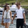 Jenson Button et sa fiancée Jessica Michibata lors du Grand Prix du Canada à Montréal le 8 juin 2014