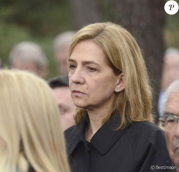 L'infante Cristina d'Espagne lors de la cérémonie commémorant les 50 ans de la disparition du roi Paul Ier de Grèce, le 6 mars 2014 à la nécropole royale du domaine Tatoï, au nord d'Athènes. 