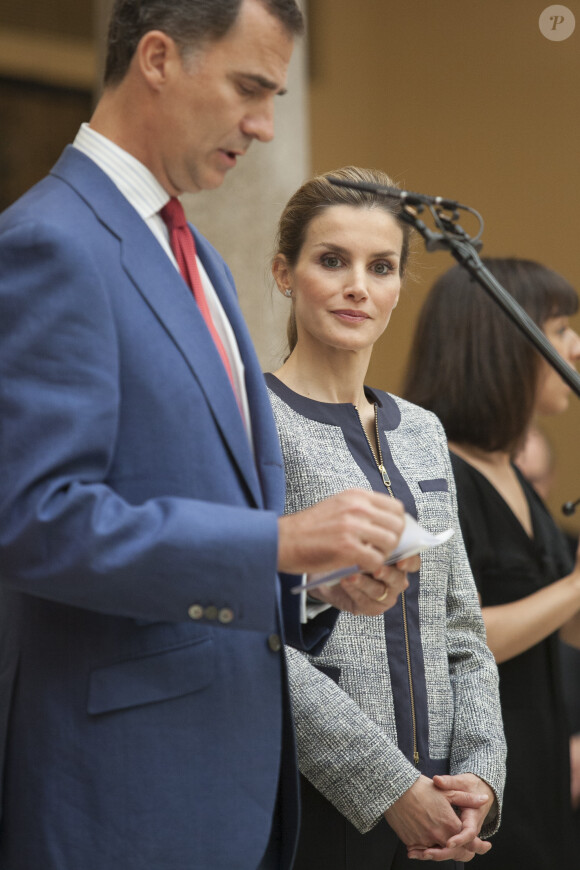 Le roi Felipe Vi et la reine Letizia au palais à Madrid, le 24 juin 2014. 