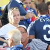 Sandra Evra - Les Femmes des joueurs de l'équipe de France lors du match France - Allemagne à Rio de Janeiro au Brésil le 4 juillet 2014. L'équipe de France quitte la compétition sur une défaite contre l'Allemange 1 à 0.